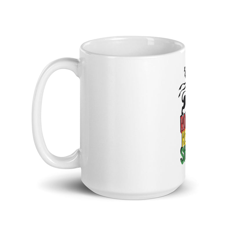 White glossy mug