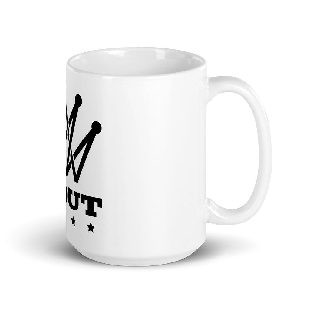 White glossy mug