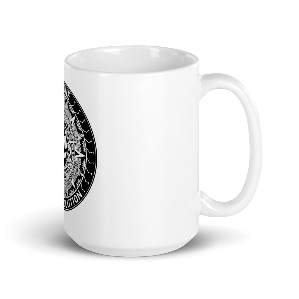 White glossy mug